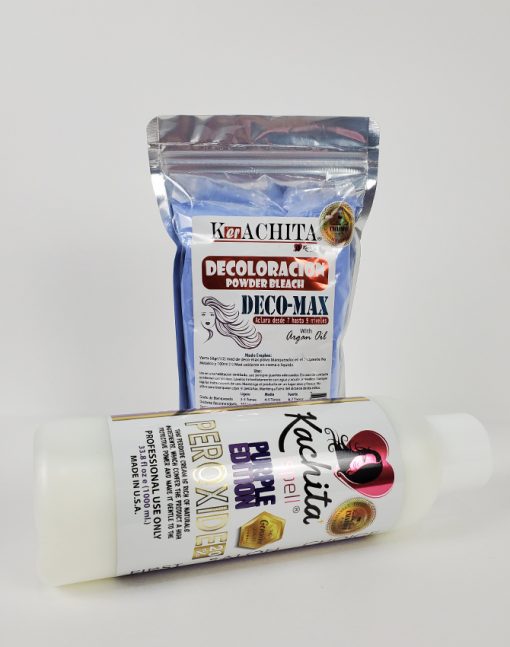 Kachita Powder Bleach Blue Deco-Max + Developer Peroxide 20% Purple
