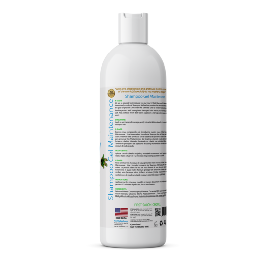Shampoo Gel Maintenance 16oz libre de Sulfatos y parabenos